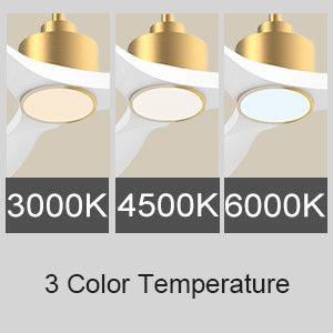 52 Plafondventilator met dimbaar licht ABS Warm Wit Natuurwit Koel Wit