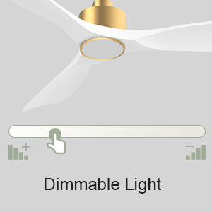 52 Plafondventilator met dimbaar licht ABS Warm Wit Natuurwit Koel Wit