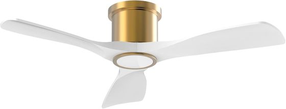 3000K Zwarte 52 inch plafondventilator met licht efficiënte omkeerbare DC-motor