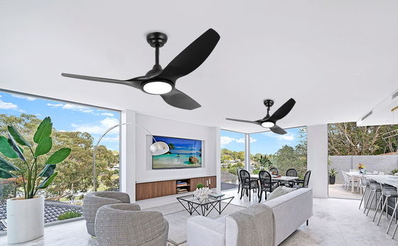 52 inch ventilator met licht 3 kleurtemperatuur voor slaapkamer hoge CFM plafond ventilator