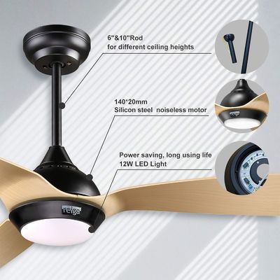 52 inch plafondventilator gestroomlijnd ontwerp Outdoor Downrod Mount Plafondventilator met licht