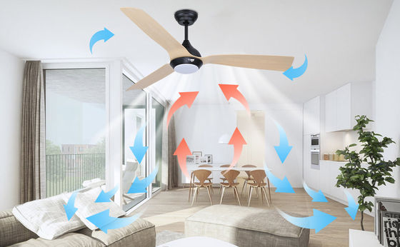 52 inch plafondventilator gestroomlijnd ontwerp Outdoor Downrod Mount Plafondventilator met licht