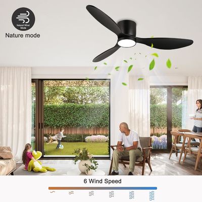 Wit Zwart Goud 52 Plafondventilator met energiebesparende functie