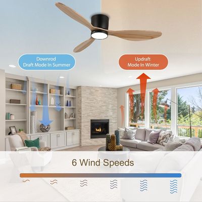Wit zwart goud 52 inch plafond ventilator verlichting met energiebesparende functie