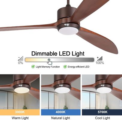 65 Hedendaags plafondventilatorlicht met spraakbesturing en dimbaar LED-licht