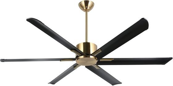 72-inch slimme plafondventilator met lichten in zwart/wit/goud