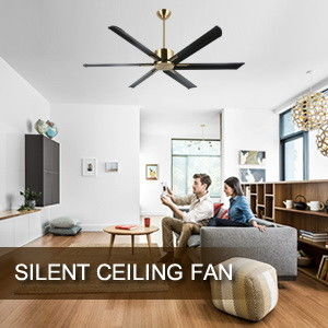 72-inch slimme plafondventilator met lichten in zwart/wit/goud