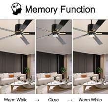 Witte DC motor stil blad plafond ventilator licht 72 inch met 3 kleuren wisselende snelheden