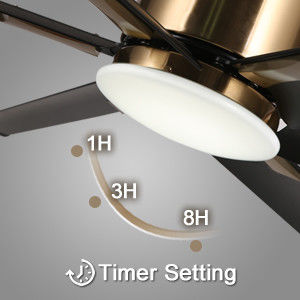 72 inch moderne slimme plafondventilator met licht in wit ABS