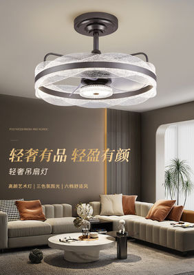 Smart Ceiling Fan Light met 6 snelheden en 3 lichtmodi
