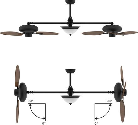 Moderne 86 inch slimme plafondventilator met lichtkit en 3-versnellings DC-motor